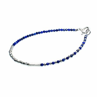 Bracelet with Lapis Lazuli and Pyrite gemstones