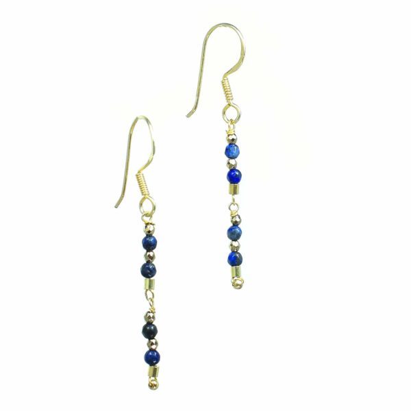 Earrings made of Lapis Lazuli and Pyrite - Image 2
