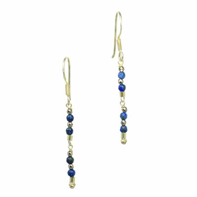 Earrings made of Lapis Lazuli and Pyrite