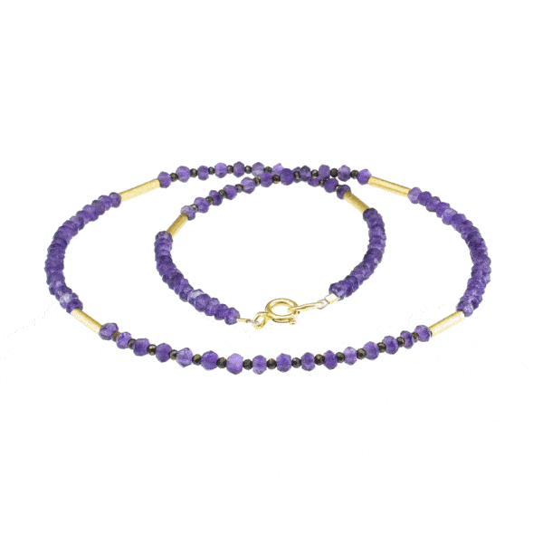 Necklace with Amethyst and Pyrite gemstones - Image 2
