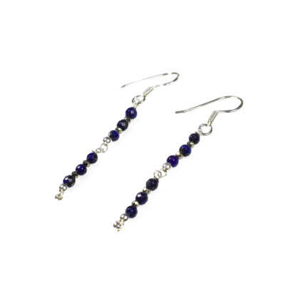 Earrings made of Lapis Lazuli and Pyrite