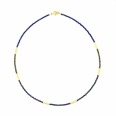 Necklace with Lapis Lazuli and Pyrite gemstone