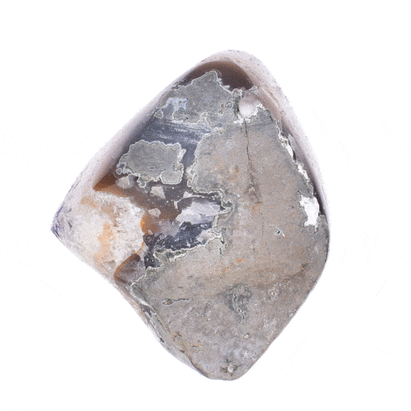 Κομμάτι φυσικής πέτρας αμεθύστου με γυαλισμένο περίγραμμα, ύψους 9,5cm. Αγοράστε online shop.