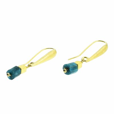 Earrings made of Apatite and gold plated sterling silver