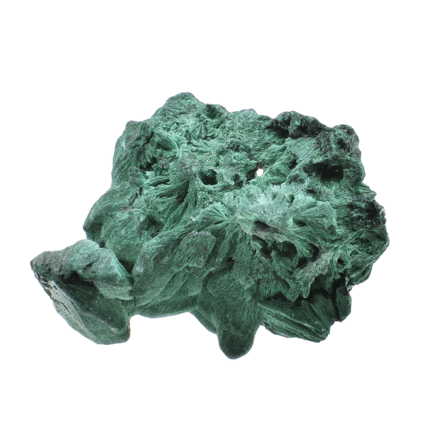 Raw piece of natural fibrous malachite gemstone, with a size of 5.5cm. Buy online shop.