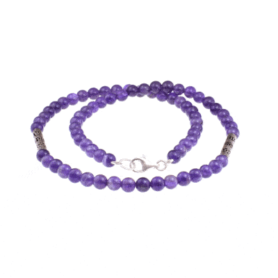 Necklace with Amethyst gemstones and sterling silver