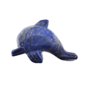 Φυσική πέτρα Λάπι Λάζουλι σκαλισμένη στη μορφή δελφινιού, μεγέθους 5cm. Αγοράστε online shop.