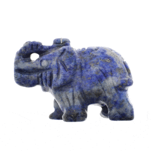 Φυσική πέτρα Λάπι Λάζουλι σκαλισμένη στη μορφή ελέφαντα, μεγέθους 4cm. Αγοράστε online shop.
