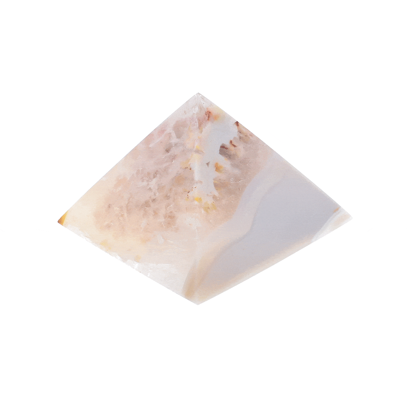 Φυσική πέτρα Αχάτη με χαλαζία, σε σχήμα πυραμίδας ύψους 4cm. Αγοράστε online shop.