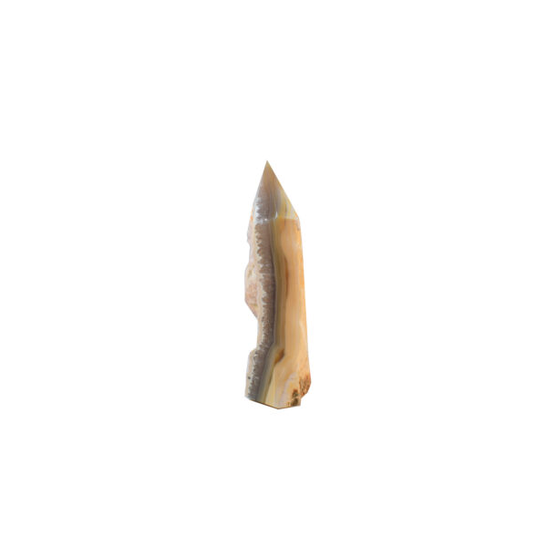 Point made of natural agate gemstone with crystal quartz, with a height of 13cm. Buy online shop.