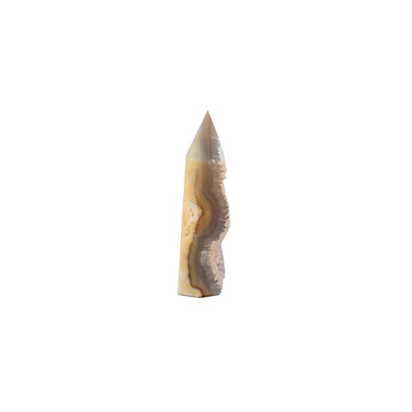 Point made of natural agate gemstone with crystal quartz, with a height of 13cm. Buy online shop.