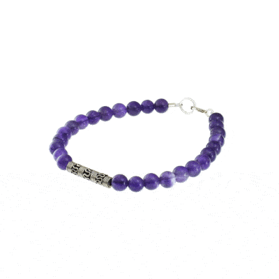 Bracelet with Amethyst gemstones and sterling silver