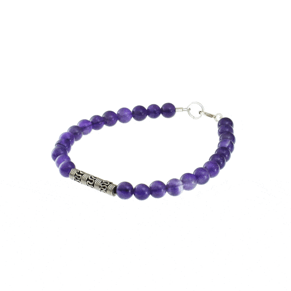 Bracelet with Amethyst gemstones and sterling silver - Image 2