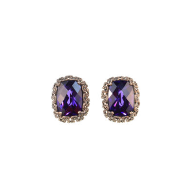 Earrings with Amethyst and Marcasite