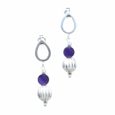 Earrings made of Amethyst and silver 925 (sterling silver)