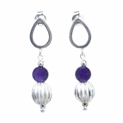 Earrings made of Amethyst and silver 925 (sterling silver)