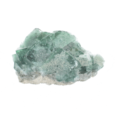 Raw 8.5cm piece of natural, green fluorite gemstone.