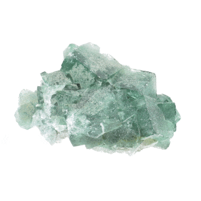 Raw 8.5cm piece of natural, green fluorite gemstone.