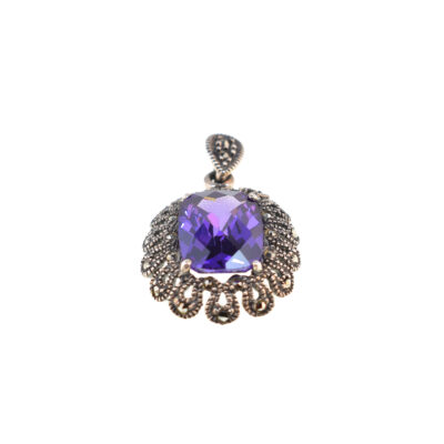 Pendant with Amethyst and Marcasite