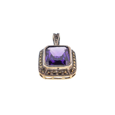 Pendant with Amethyst and Marcasite