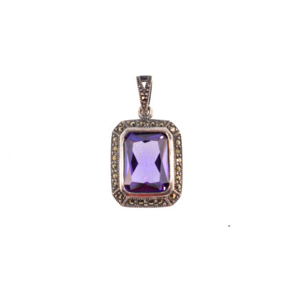 Pendant with Amethyst and Marcasite