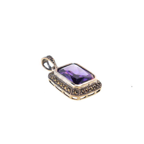 Pendant with Amethyst and Marcasite - Image 3