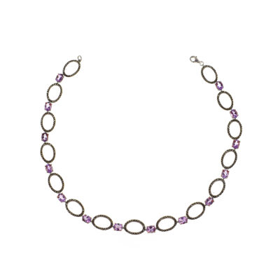 Necklace with Amethyst and Marcasite