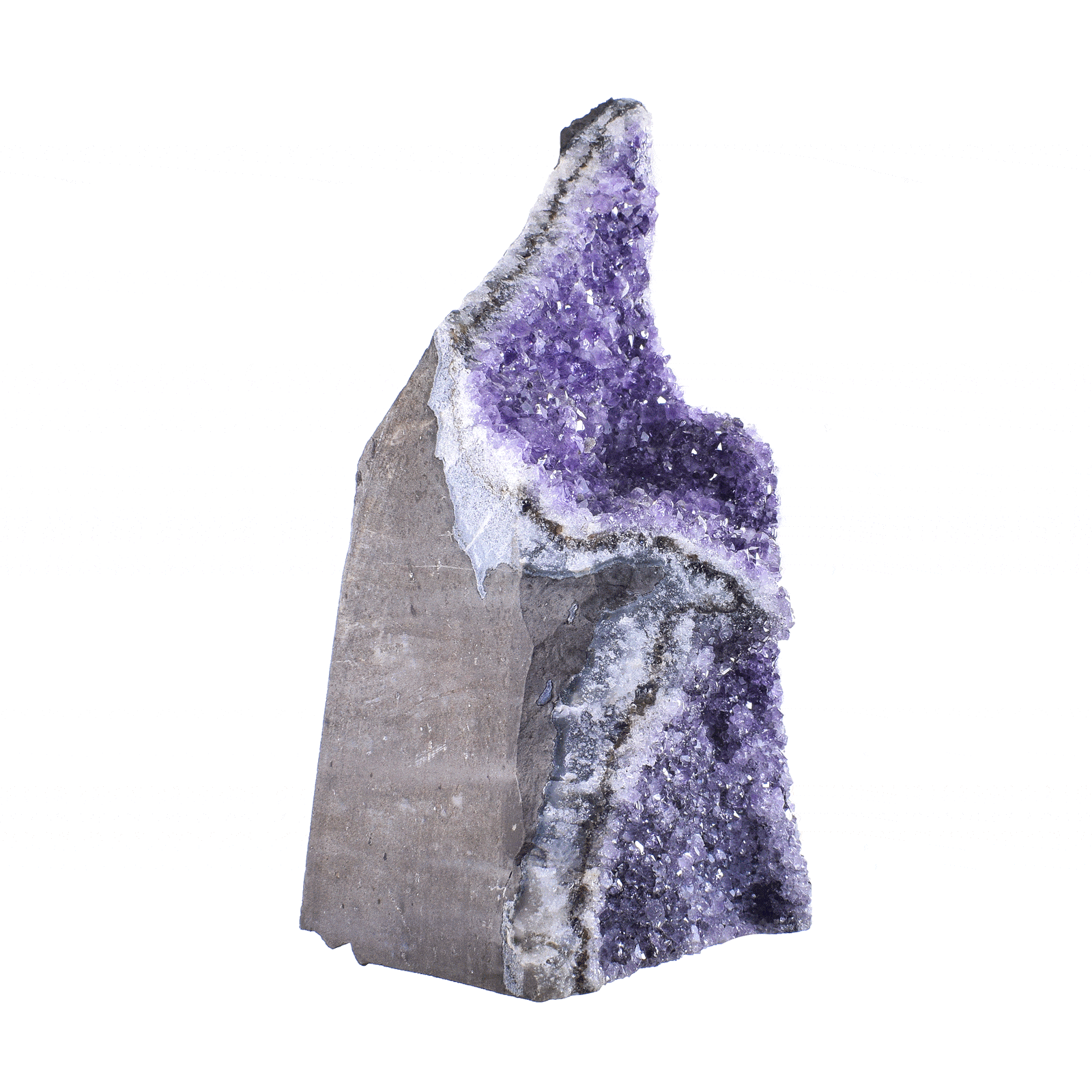 Ακατέργαστο κομμάτι φυσικής πέτρας αμέθυστου με ύψος 24cm. Αγοράστε online shop.