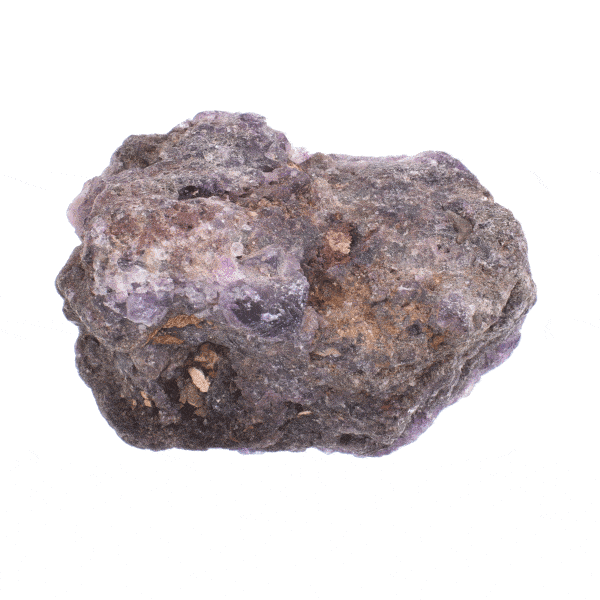 Ακατέργαστο κομμάτι φυσικής πέτρας μωβ φθορίτη, μεγέθους 5,5cm. Αγοράστε online shop.