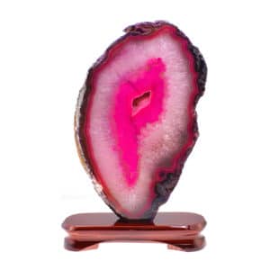 Φέτα ροζ Αχάτη σε βάση 24,5cm