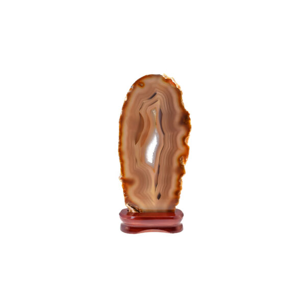 Slice made of brown Agate on a base 30cm - Image 3