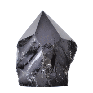 Point φυσικής πέτρας Οψιδιανού με γυαλισμένη κορυφή, ύψους 9,5cm. Αγοράστε online shop.