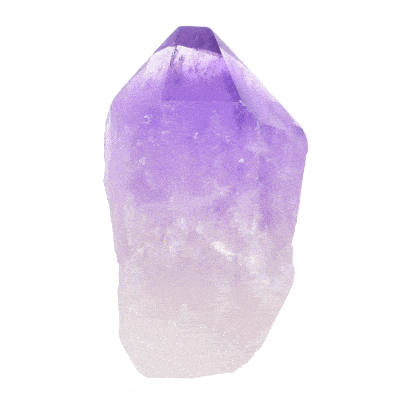 Natural amethyst crystal point with polished top and a height of 9.5cm. Buy online shop.