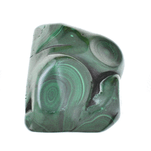 Γυαλισμένο κομμάτι φυσικού πετρώματος Μαλαχίτη, ακανόνιστου σχήματος και μεγέθους 9cm. Αγοράστε online shop.