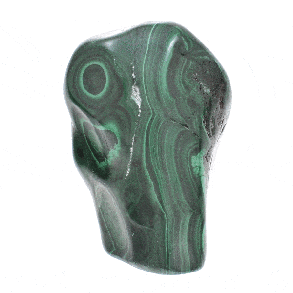 Γυαλισμένο κομμάτι φυσικής πέτρας μαλαχίτη,  μεγέθους 10cm. Αγοράστε online shop.