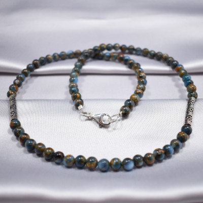 Necklace of Ocean Jasper and silver 925