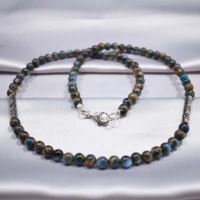 Necklace of Ocean Jasper and silver 925