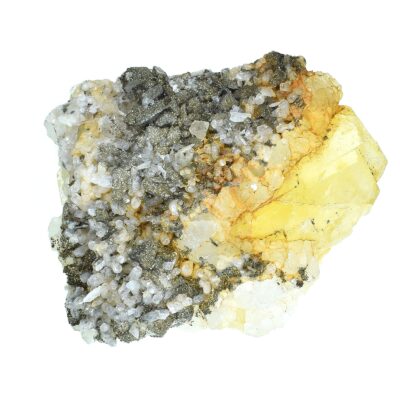 Fluorite with Quartz and crystals of Pyrite 9cm