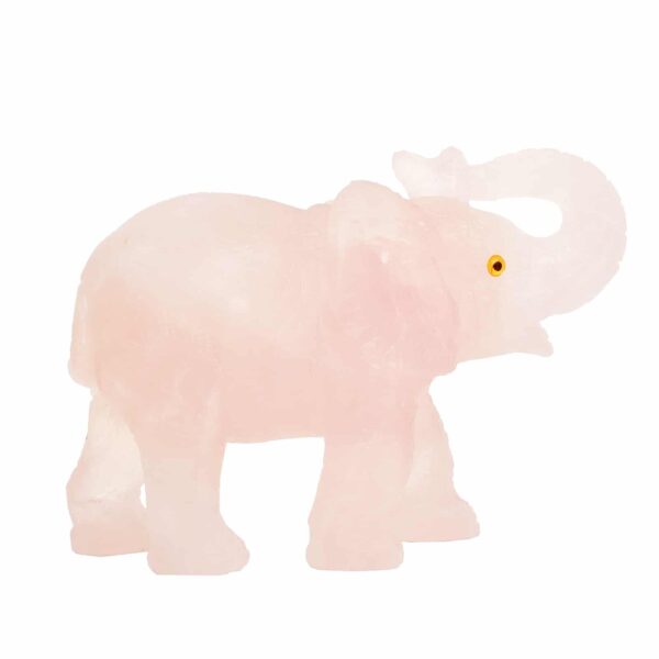 Elephant made of Rose Quartz - Image 3