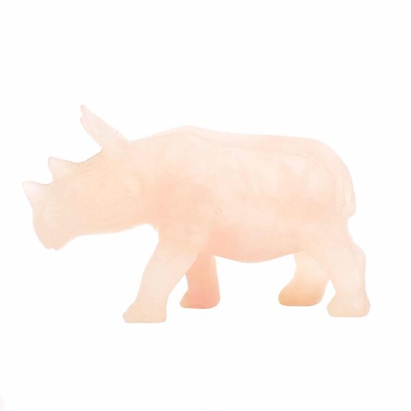 Rhinoceros made of Rose Quartz 7cm - Image 3