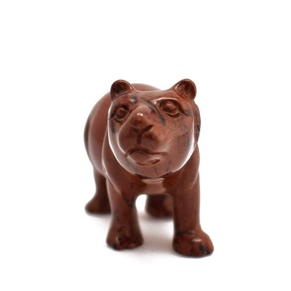 Bear made of brown obsidian, decorative stone, buy online shop