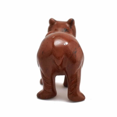 Bear made of brown obsidian, decorative stone, buy online shop