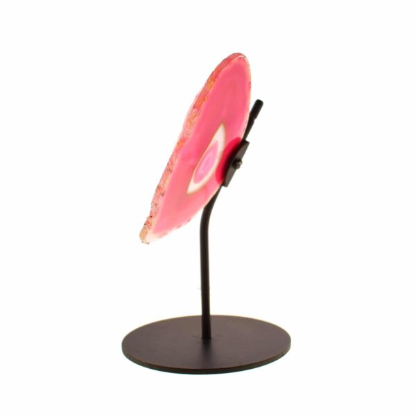 20.5cm Pink agate butterfly gemstone on a base - Image 3