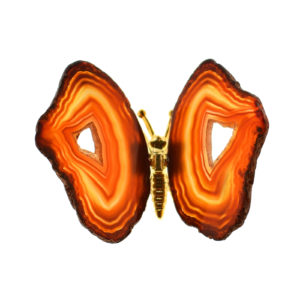 Πεταλούδα από καφέ Αχάτη 8,5cm