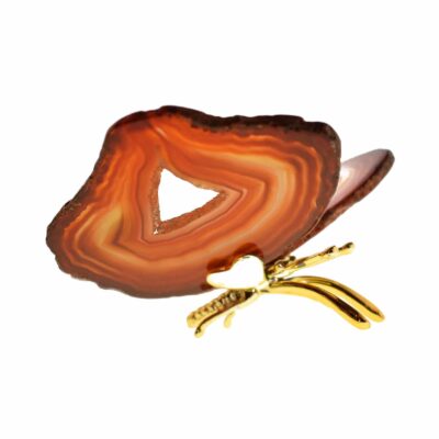 Brown Agate butterfly gemstone  8.5cm