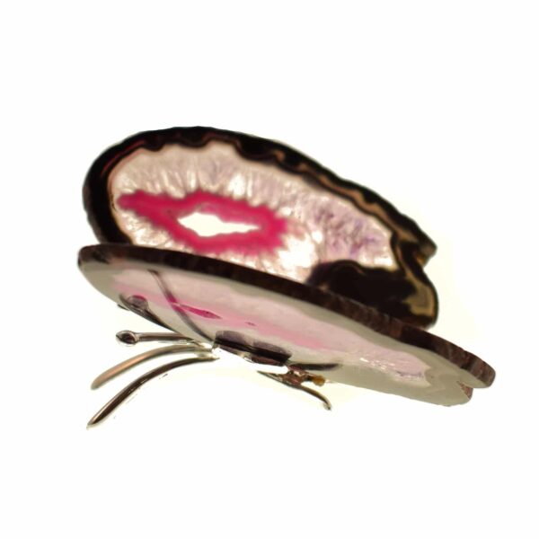 Agate butterfly gemstone with crystal quartz 8cm - Image 3