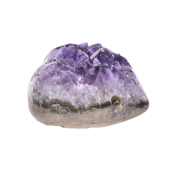 Φυσική πέτρα αμεθύστου σε σχήμα καρδιάς, μεγέθους 10,5cm. 