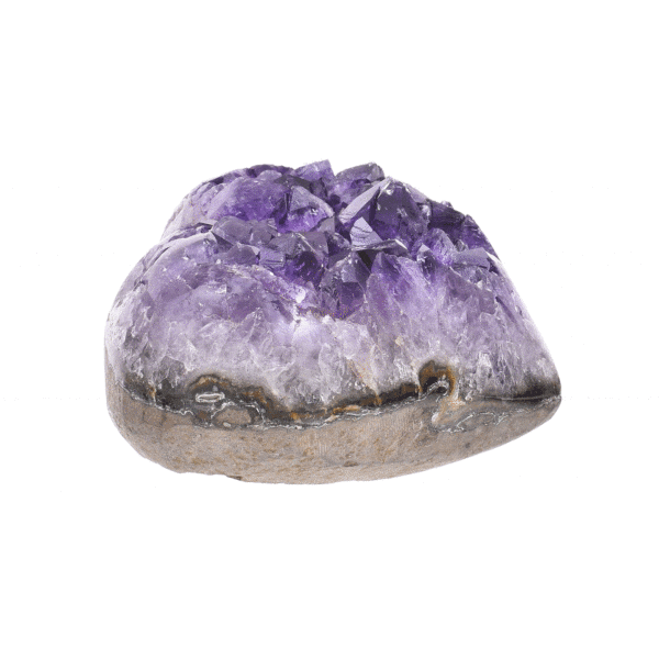 Natural amethyst gemstone in a heart shape, with a size of 10.5cm. Buy online shop.