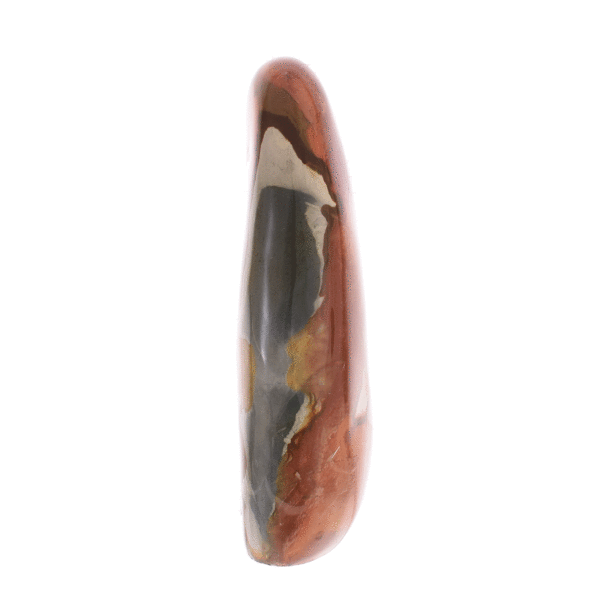 Polished piece of natural ocean jasper gemstone, with a height of 14.5cm. Buy online shop.