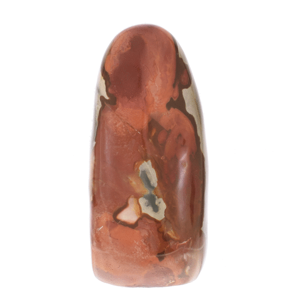 Polished piece of natural ocean jasper gemstone, with a height of 14.5cm. Buy online shop.